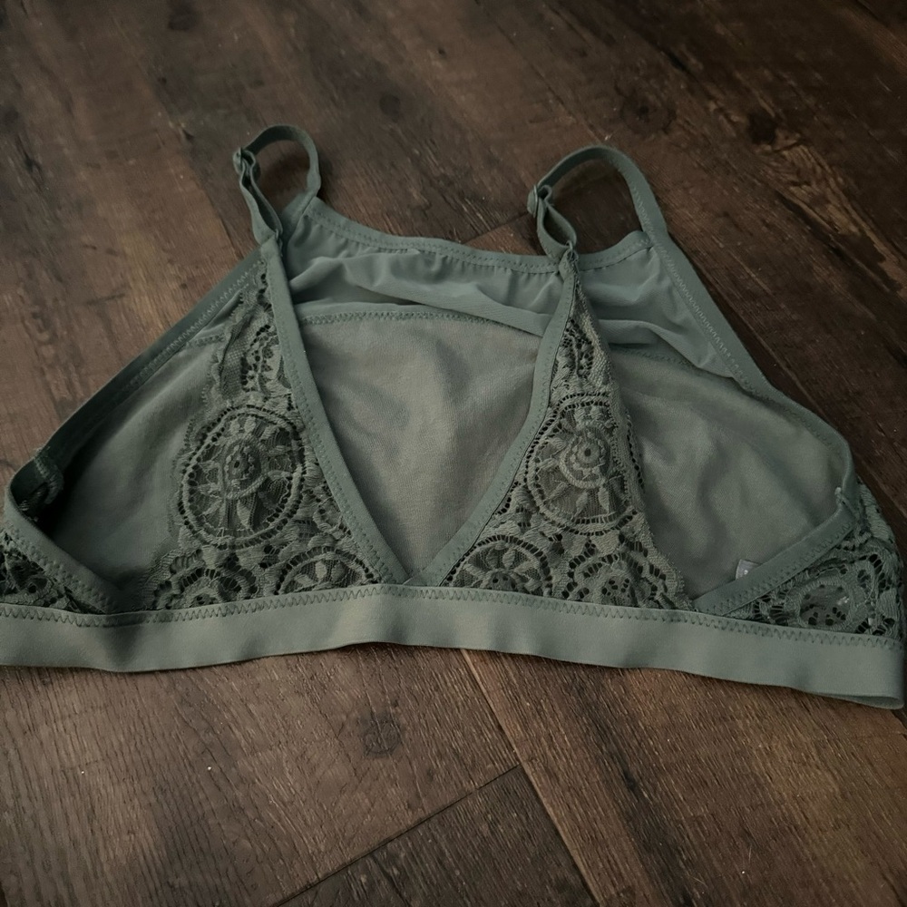 Aerie  olive green lace bralette L - Picture 4 of 5